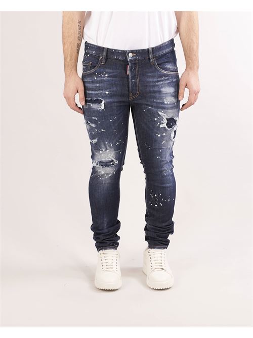 Dark ripped bleach wash super twinky jeans Dsquared DSQUARED | Jeans | S74LB1192470