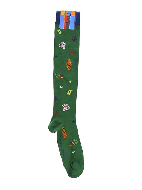 Green long socks with playing cards pattern Gallo GALLO |  | AP51463915007