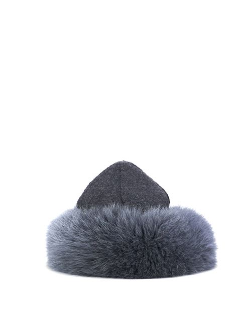 Cappello in misto lana e cashmere con bordo in vera pelliccia Giovi GIOVI | Cappello | L104V90