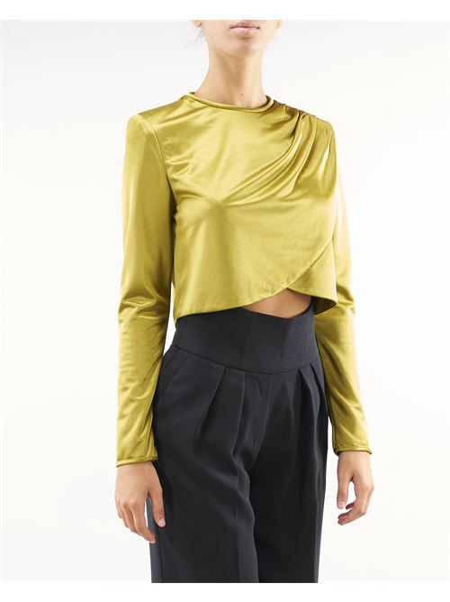 Glossy jersey blouse Nenette NENETTE | Blouse | FAVORITE145