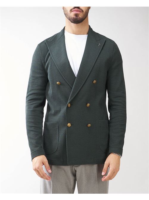 Jacquard knitted jacket with gold buttons Paoloni PAOLONI | Jacket | 3511G967Y23157540