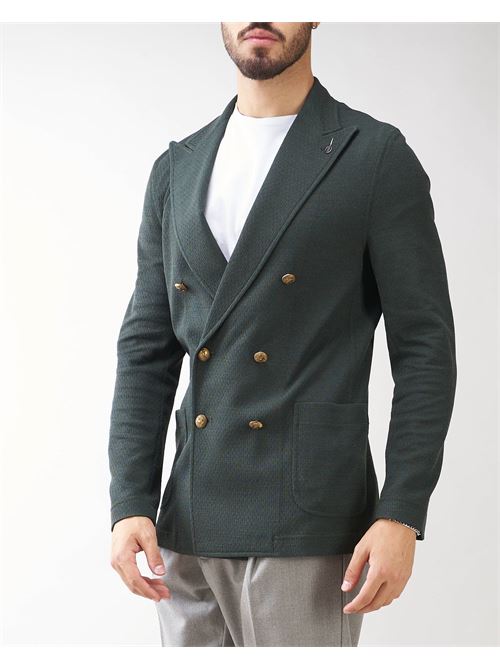 Jacquard knitted jacket with gold buttons Paoloni PAOLONI | Jacket | 3511G967Y23157540