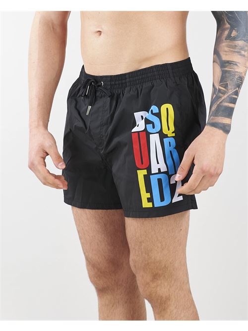 Swimsuit with multicolor logo print Dsquared DSQUARED | Swimming suit | D7B644601