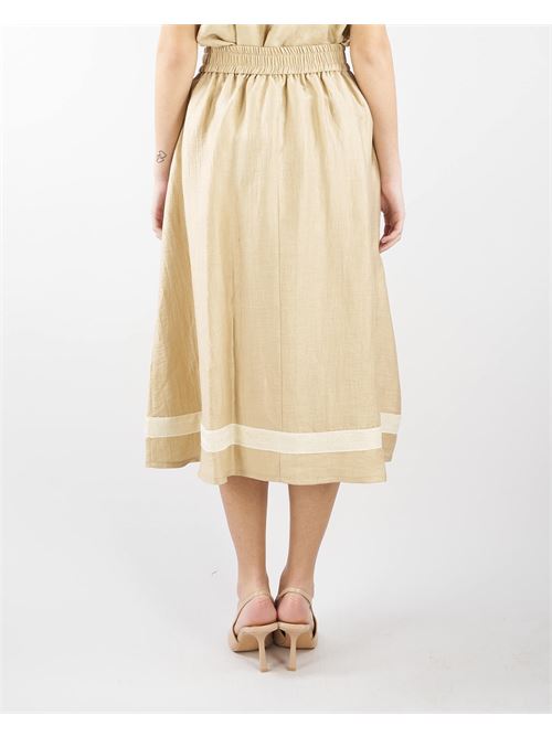 Bicolor linen skirt Icona ICONA | Skirt  | PP5MR0166026