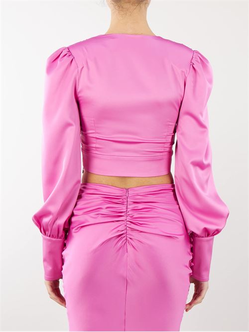Cropped satin shirt Actualee ACTUALEE |  | ACT12132CA5432085