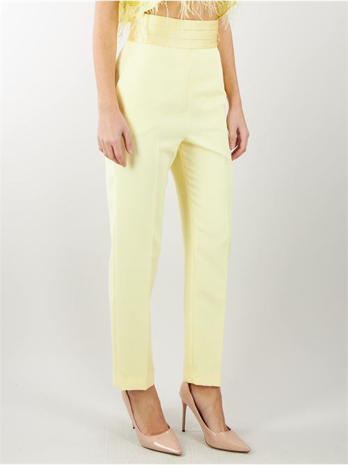 Cady stretch trousers with satin belt Blugirl by Bluemarine BLUGIRL | Trousers | RA4178T335920721