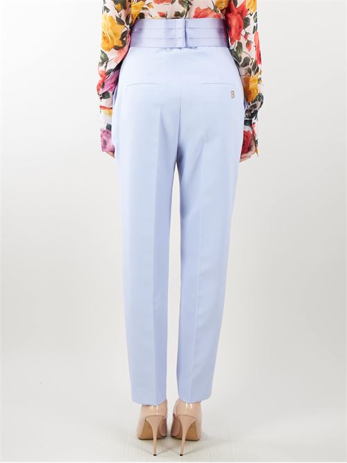 Pantaloni in cady stretch con cintura in raso Blugirl by Bluemarine BLUGIRL | Pantalone | RA4178T335963923