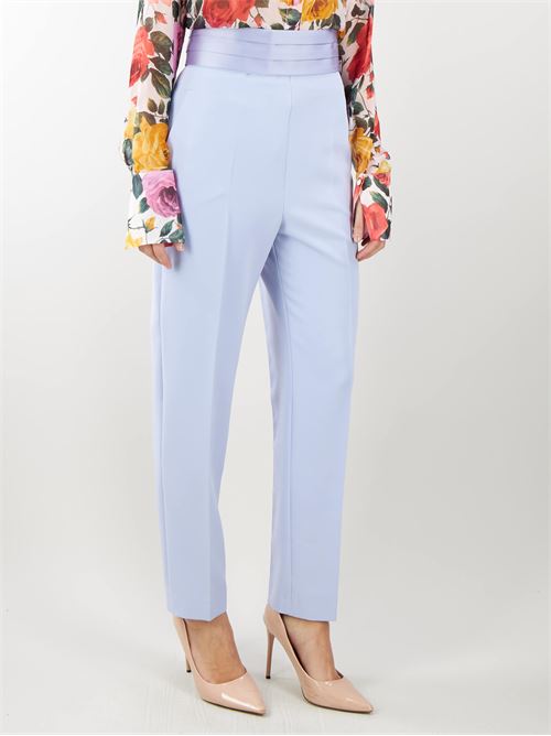 Cady stretch trousers with satin belt Blugirl by Bluemarine BLUGIRL | Trousers | RA4178T335963923
