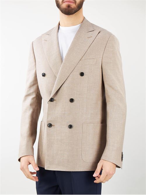 Linen and virgin wool blend double breasted jacket Corneliani CORNELIANI |  | 93XY89931826235