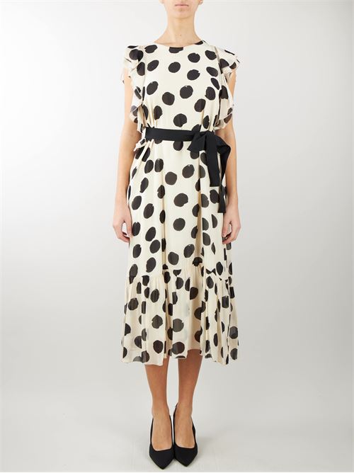 Polka dot dress with belt Icona ICONA | abito en | QP5CF0031004