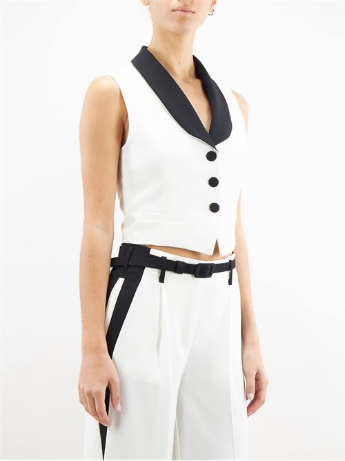 Two-tone waistcoat with buttons and contrasting details Imperial IMPERIAL |  | LC02HGC85