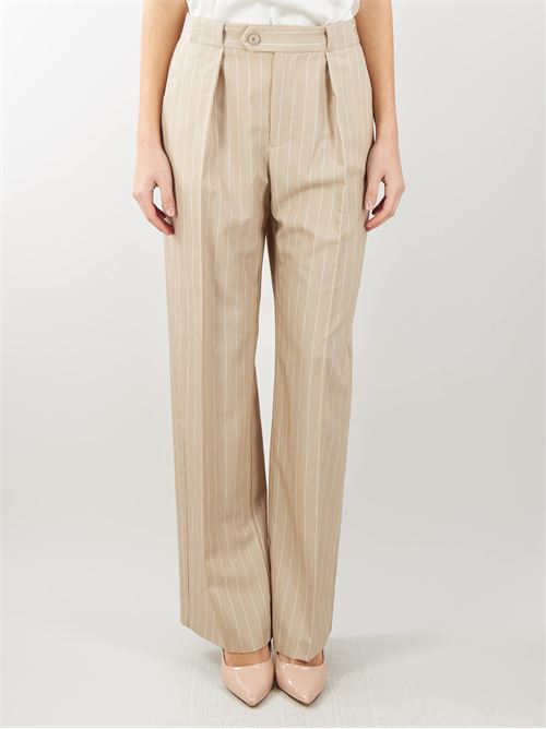 Straight pinstriped patterned trousers with pleats Imperial IMPERIAL |  | P4Q3HBS33