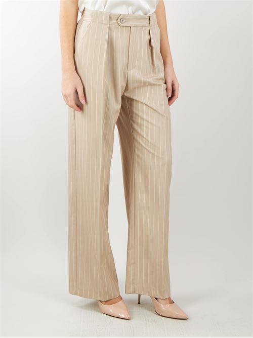 Straight pinstriped patterned trousers with pleats Imperial IMPERIAL | Pants | P4Q3HBS33