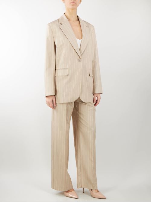 Straight pinstriped patterned trousers with pleats Imperial IMPERIAL | Pants | P4Q3HBS33