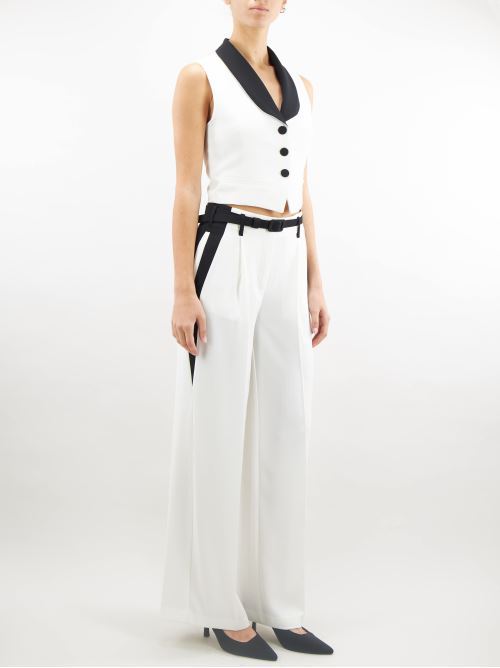 Two-tone palazzo trousers with ironed crease Imperial IMPERIAL | Trousers | P4S7HGCC85