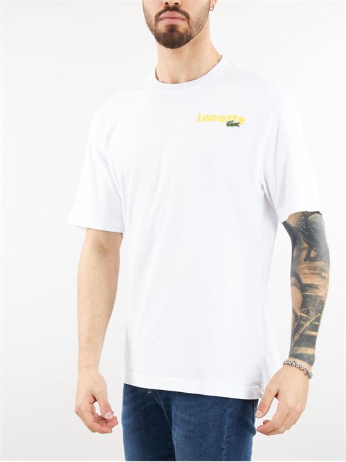 T-shirt with embroidery logo and multicolor print logo Lacoste LACOSTE |  | TH7544001