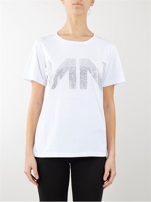 T-shirt with rhinestone logo Nenette NENETTE | T-shirt | DOUGLAS1