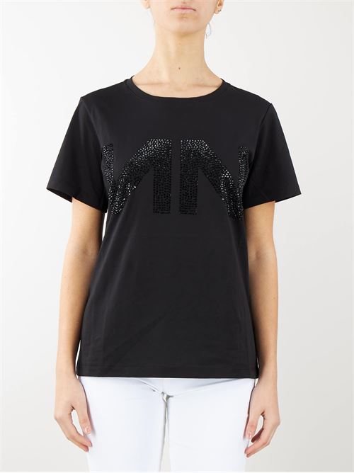 T-shirt with rhinestone logo Nenette NENETTE | T-shirt | DOUGLAS700