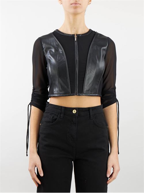 Faux leather with inserts in technical fabric jacket Nenette NENETTE | Jacket | NELLY700