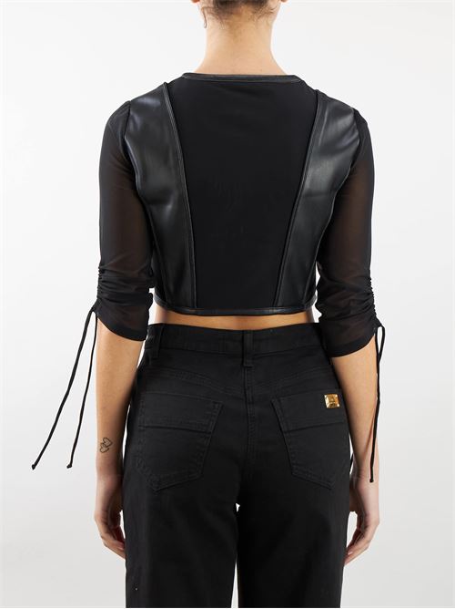 Faux leather with inserts in technical fabric jacket Nenette NENETTE |  | NELLY700