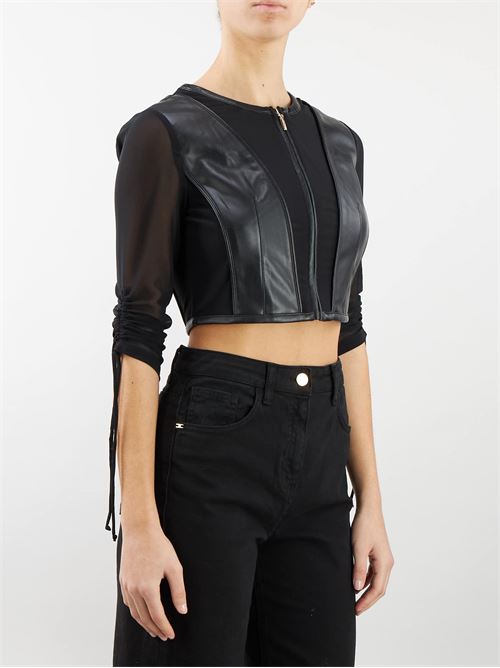 Faux leather with inserts in technical fabric jacket Nenette NENETTE |  | NELLY700