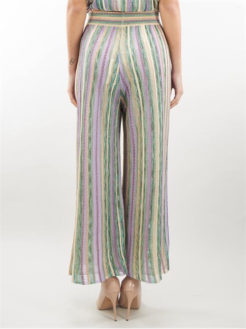 Pantalone in maglia a righe multicolor Nenette NENETTE | Pantalone | YAL1461