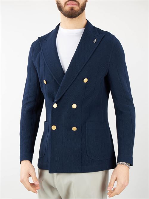 Double breasted knitted jacket with gold buttons Paoloni PAOLONI | Jacket | 3611G967Y24106789