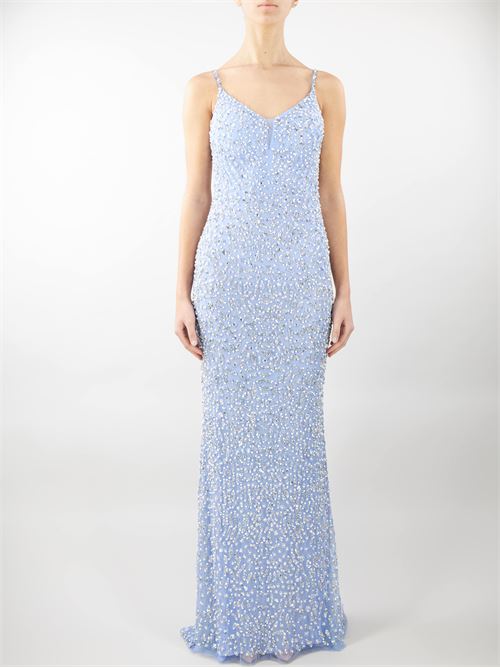 Long dress with embroidery micro pearls PERLAROSSA | abito en | 62191245
