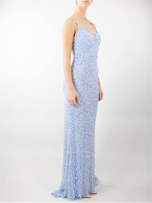 Long dress with embroidery micro pearls PERLAROSSA | abito en | 62191245